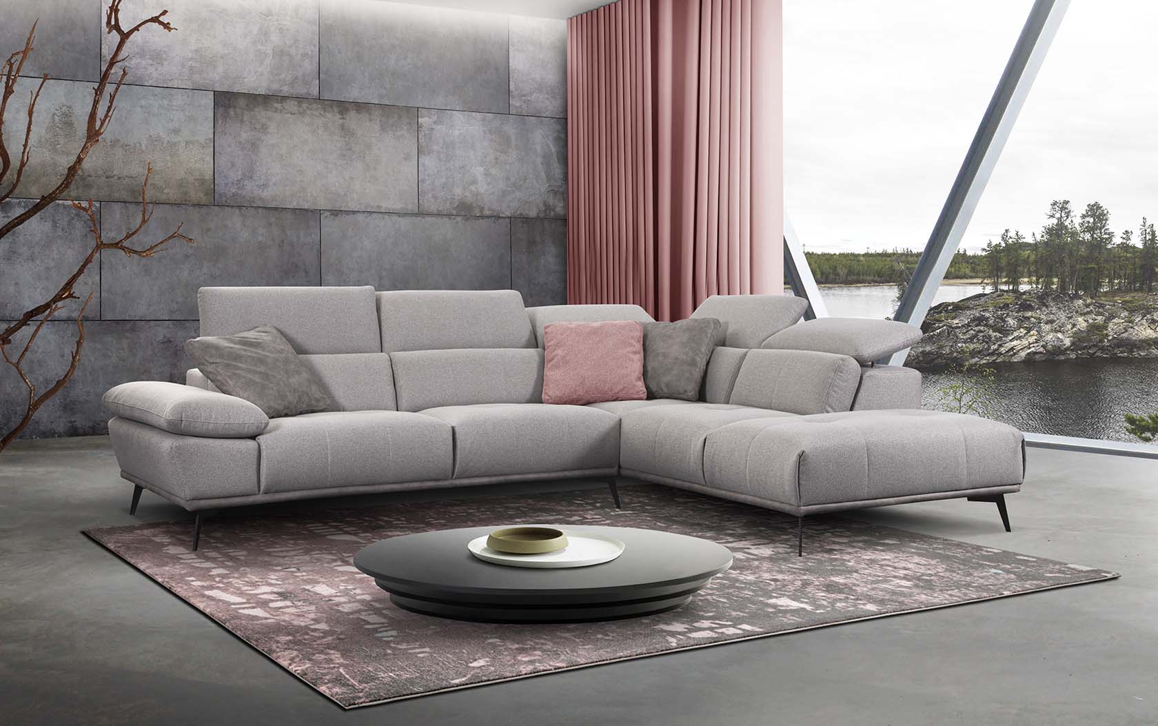 Canapé d'Angle contemporain Forio 1